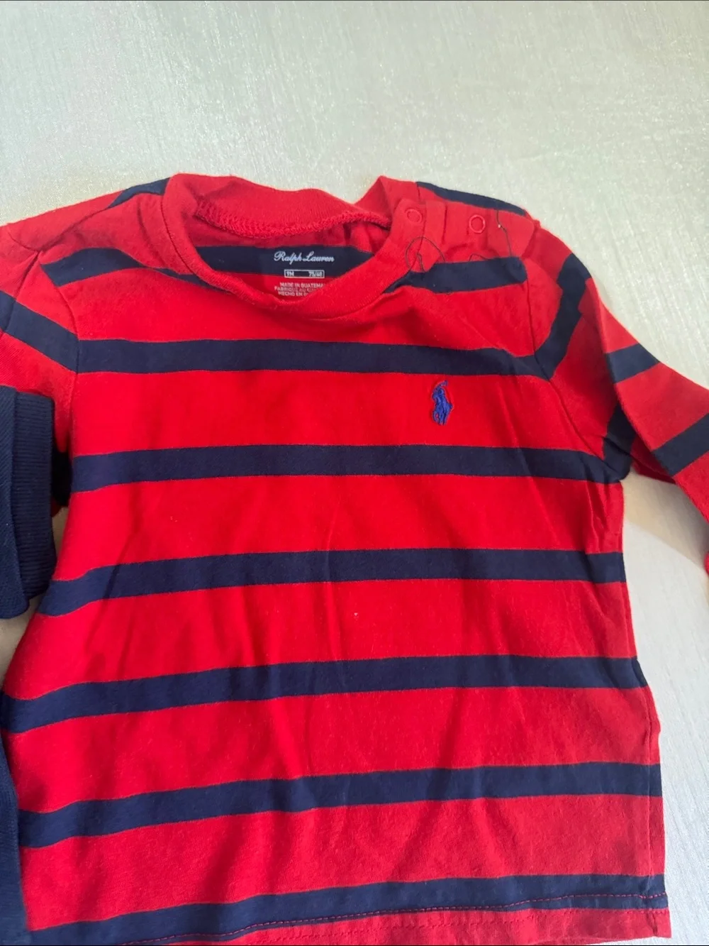 Ralph Lauren Kids Navy Polo & Red/Navy Striped Long-Sleeve Top